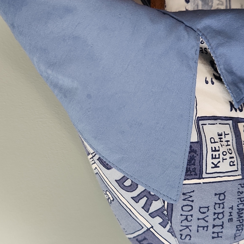 Vintage Graphic Soap Label Print Button-Up Shirt - Picture 10 of 11